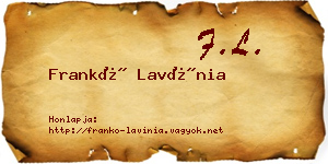 Frankó Lavínia névjegykártya
